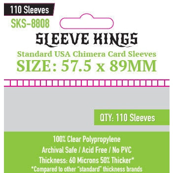 Sleeve Kings | Standard USA Chimera Card Sleeves (Size 57.5 x 89 mm) - Level Up Store Sleeve Kings | Standard USA Chimera Card Sleeves (Size 57.5 x 89 mm) - Level Up Store