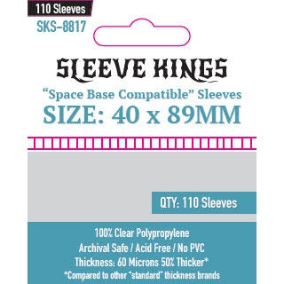 space base card sleeves Amazon.com: Sleeve Kings Standard Card Sleeves – 110 Count, Clear 60 Micron  Thickness, Mini Size (40 x 89 mm), Compatible with Space Base & More – SKU:  SKS-8817 : Toys & Games