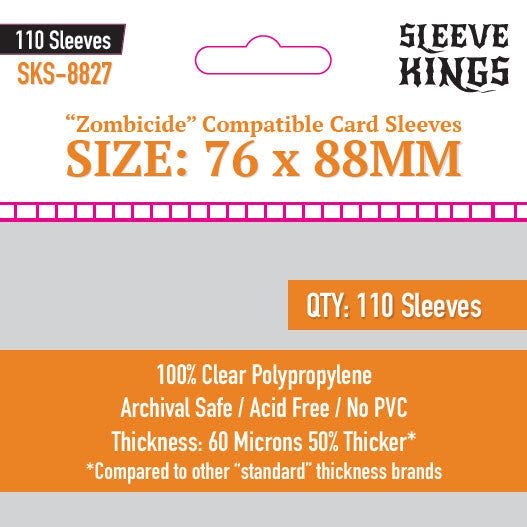 Sleeve Kings | Zombicide Compatible Sleeves (76 x 88mm) - Level Up Store Sleeve Kings | Zombicide Compatible Sleeves (76 x 88mm) - Level Up Store