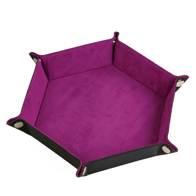 Foldable Dice Tray | Velvet | Purple