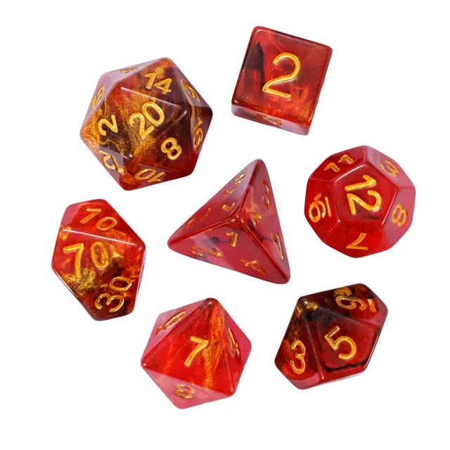 Level Up Dice | Gold Black Swirl