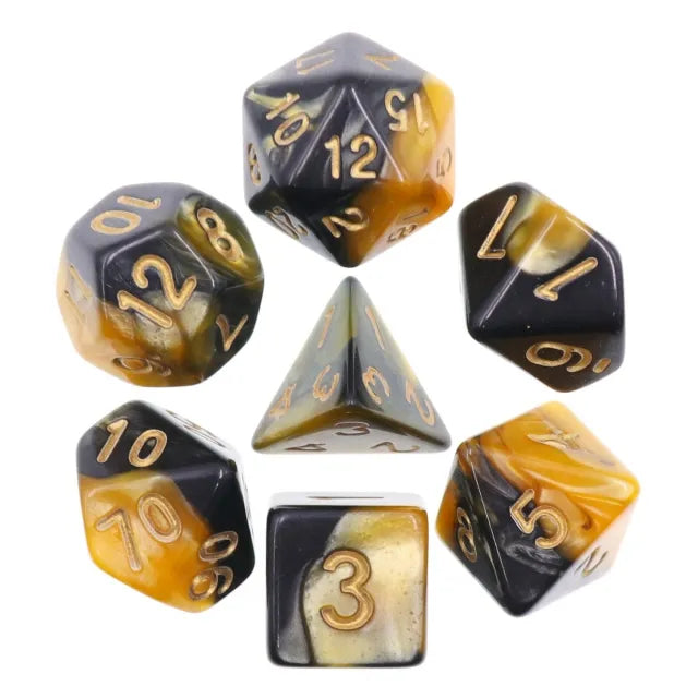 (Black+yellow) 
blend color dice