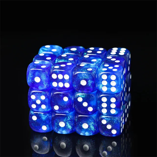 Level Up Dice | 16mm D6 Galaxy Deep Blue | 12 Dice