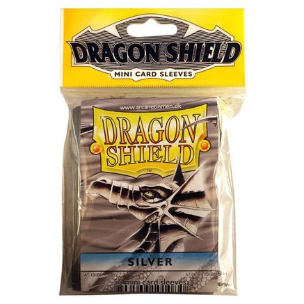 Dragon Shield Mini Sleeves - Japanese size | Silver