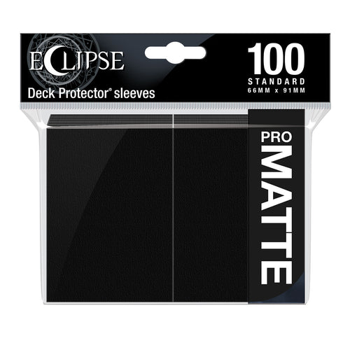 Ultra PRO Eclipse Matte Standard Deck Protector Sleeves 100 | Jet Black