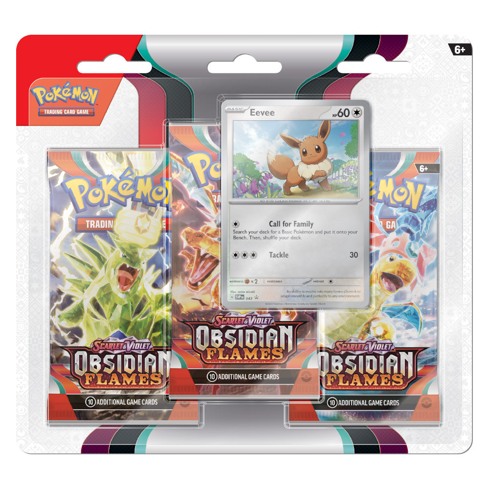 Pokémon Scarlet & Violet | Obsidian Flames | 3-pack blister - Eevee