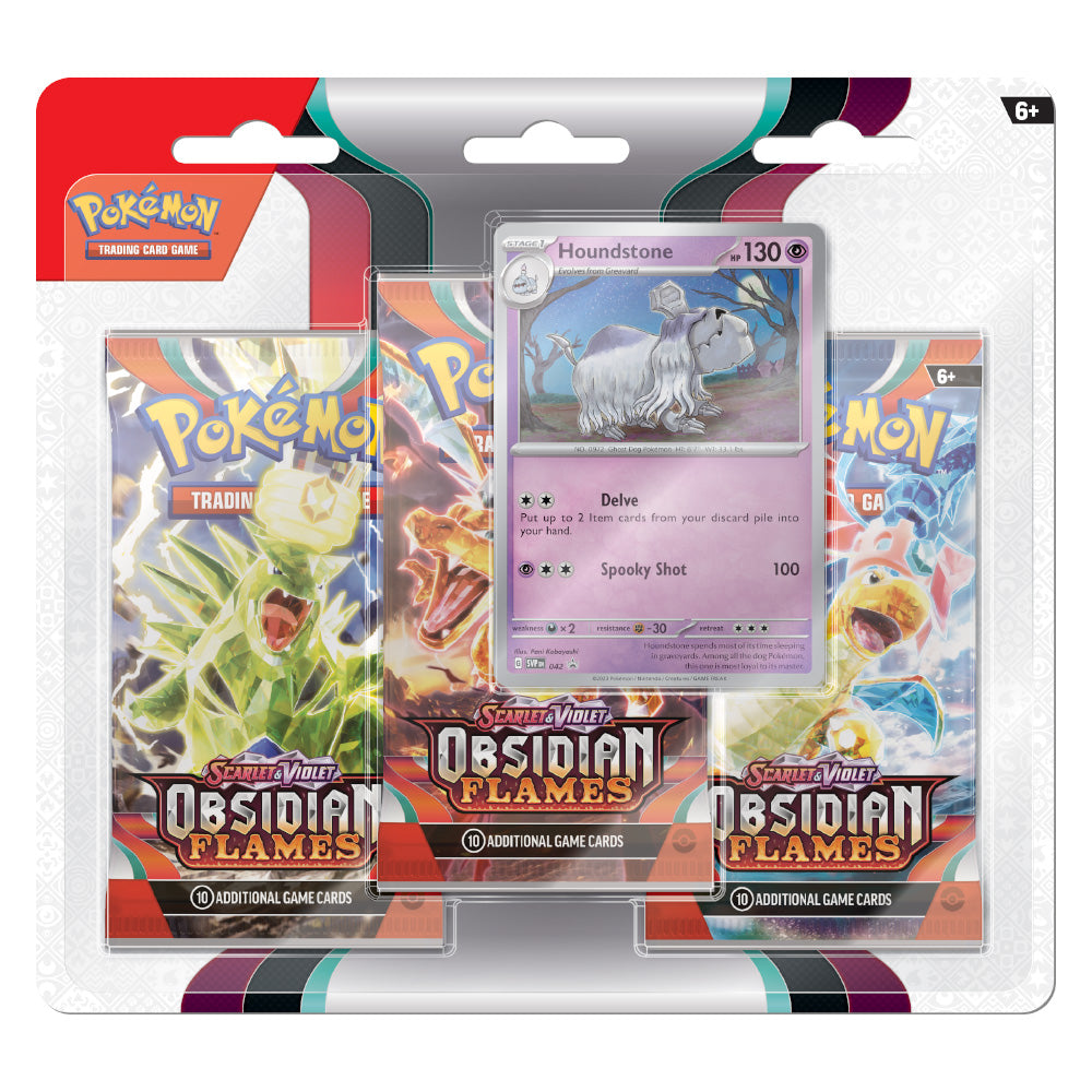 Pokémon Scarlet & Violet | Obsidian Flames | 3-pack blister - Houndstone