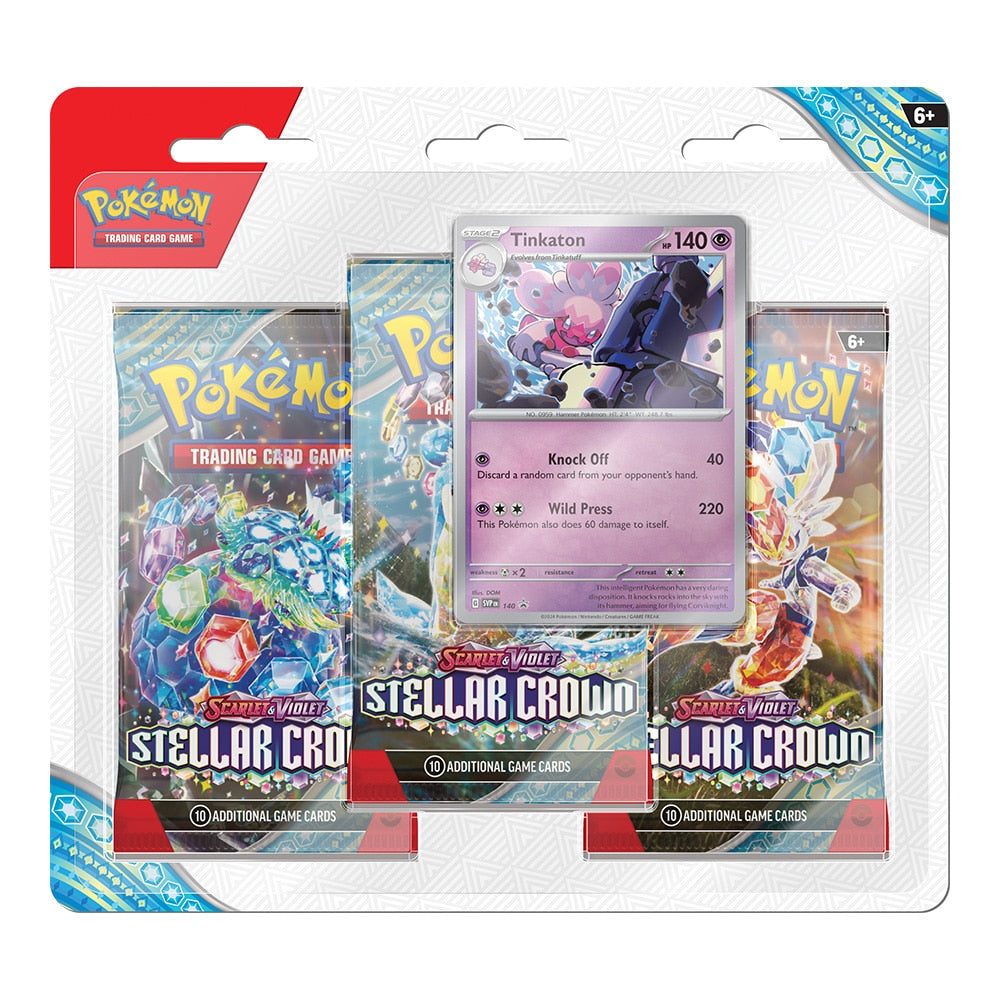 Pokemon TCG Scarlet Violet - Stellar Crown 3-pack Blister | Tinkaton