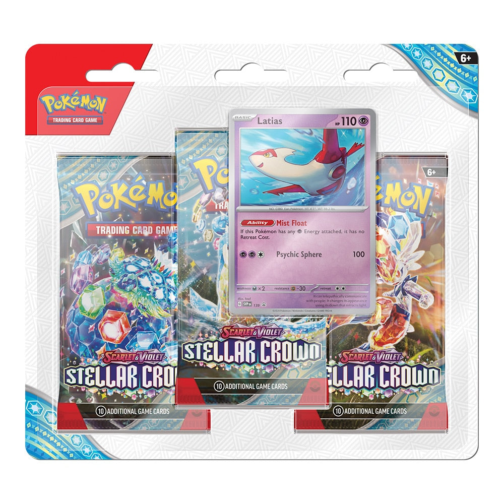 Pokemon TCG Scarlet Violet - Stellar Crown 3-pack Blister | Latias