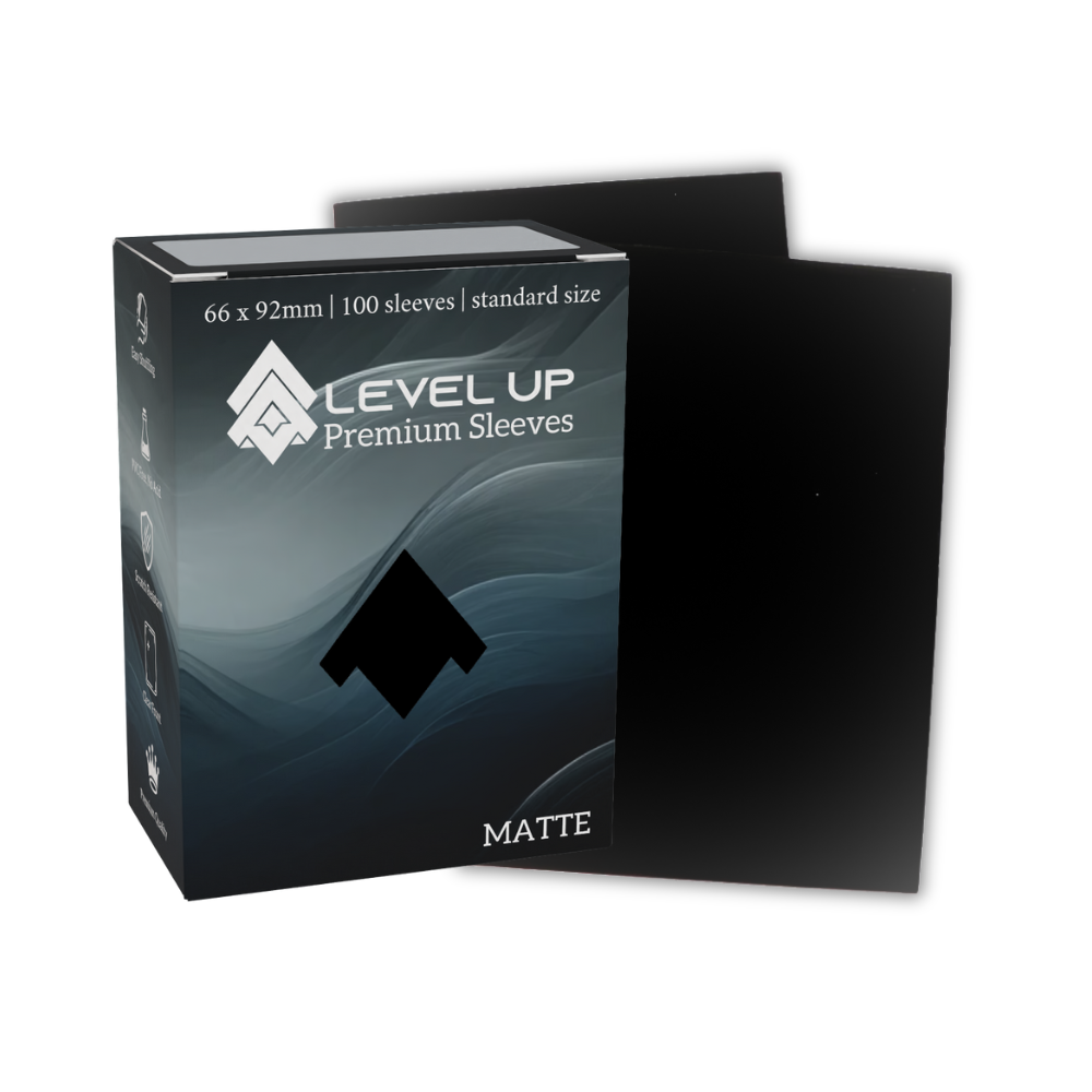 Level Up Premium Sleeves | Standard Phantom Black | Matte