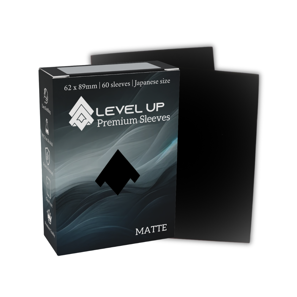 Level Up Premium Sleeves | Japanese Phantom Black | Matte