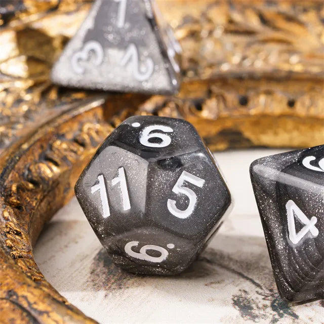 Level Up Dice | Twin Colours | Silver Black