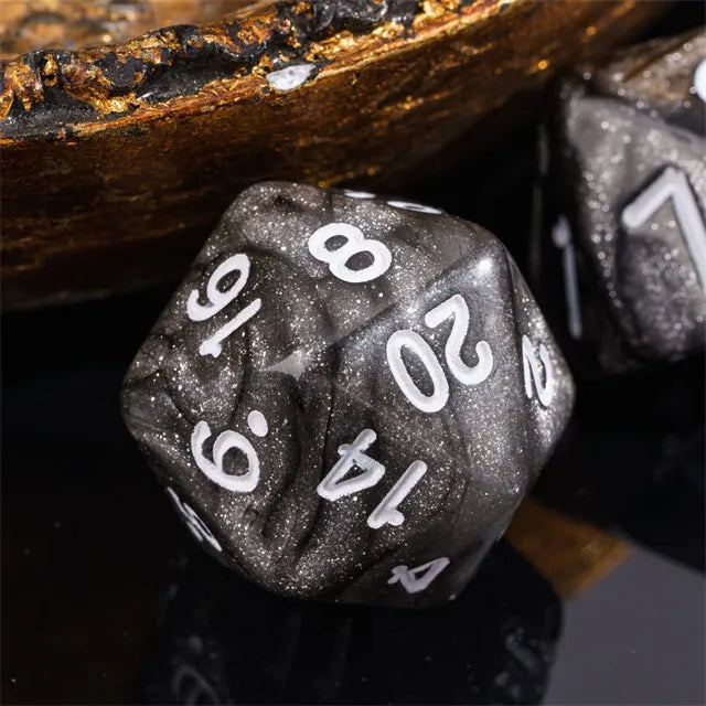 Level Up Dice | Twin Colours | Silver Black
