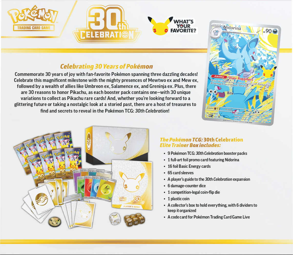 Pokémon TCG: 30th Celebration | Elite Trainer Box
