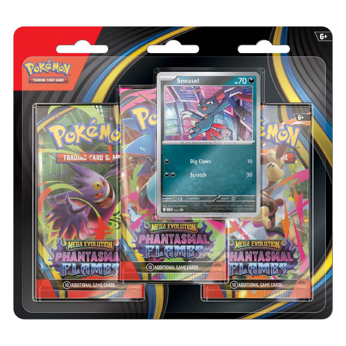 Pokemon TCG: Mega Evolution - Phantasmal Flames 3-Pack Blister: Sneasel