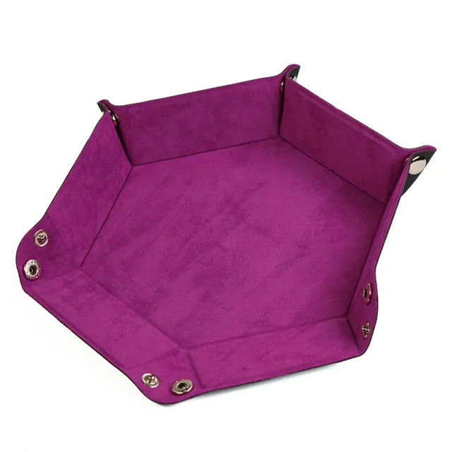 Foldable Dice Tray | Velvet | Purple