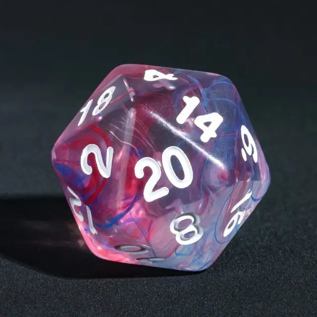 Level Up Dice | Translucent Two-Color Swirl  | (Blue/Red)