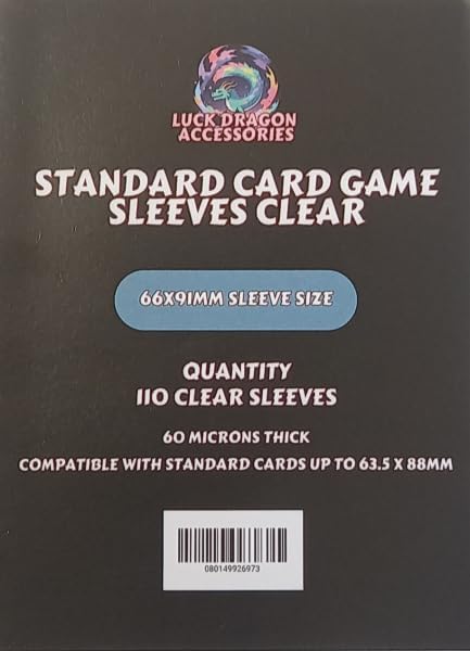 Luck Dragon Standard Clear Card Game Sleeves 110 (60 microns)