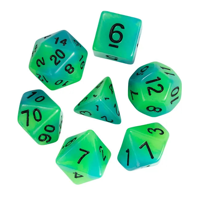 Level Up Dice | Glow in the Dark | Green Blue