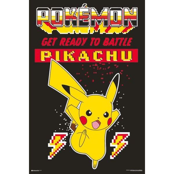 Pokemon Poster - Retro Pikachu