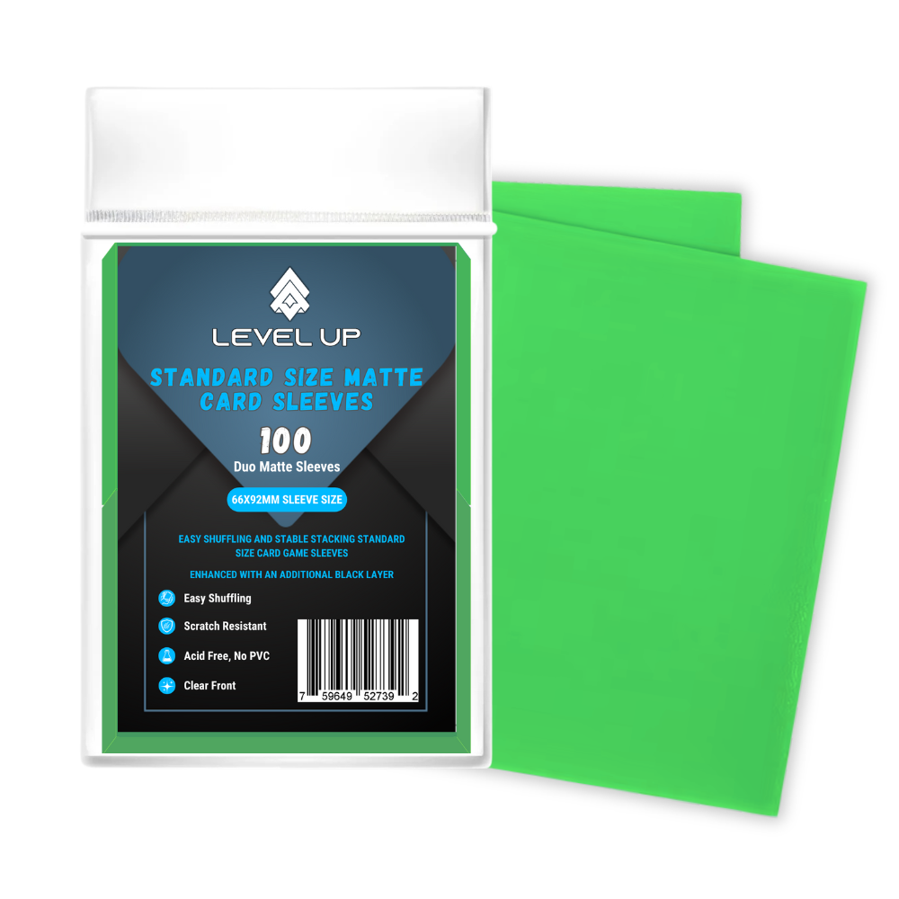 Level Up Sleeves | Standard Apple Green | Matte Duo