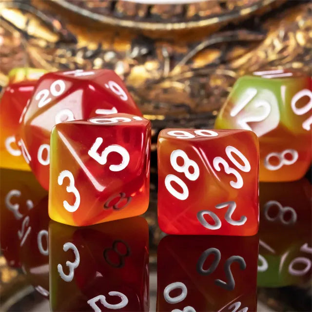 Level Up Dice | Twin Colours | Translucent Yellow Red