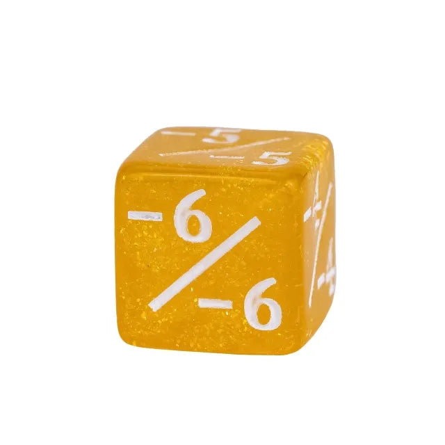 Level Up Dice | D6 12mm Negative Counters | Yellow | 10 Dice