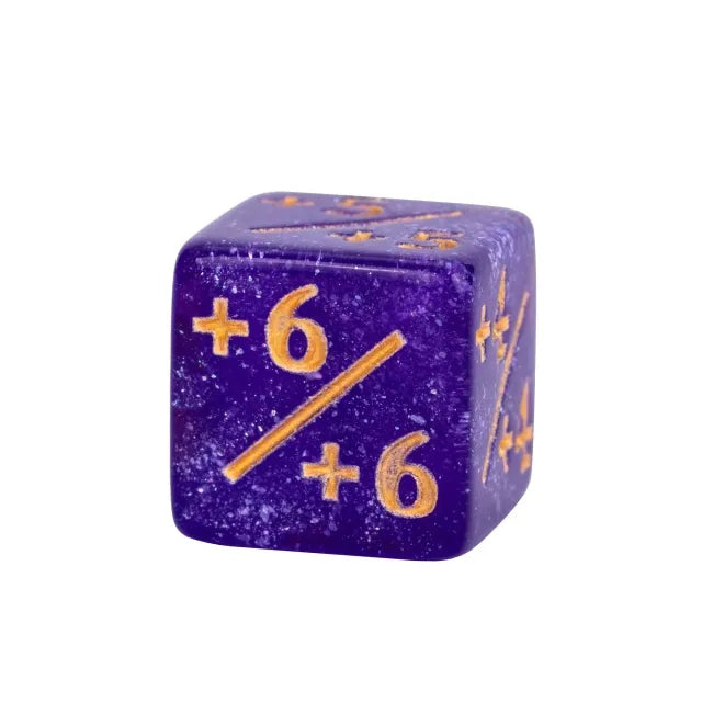 Level Up Dice | D6 12mm Positive Counters | Purple | 10 Dice