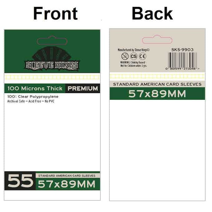 Sleeve Kings | Standard American Card Sleeves (Size 57 x 89 mm) | Prem - Level Up Store Sleeve Kings | Standard American Card Sleeves (Size 57 x 89 mm) | Prem - Level Up Store