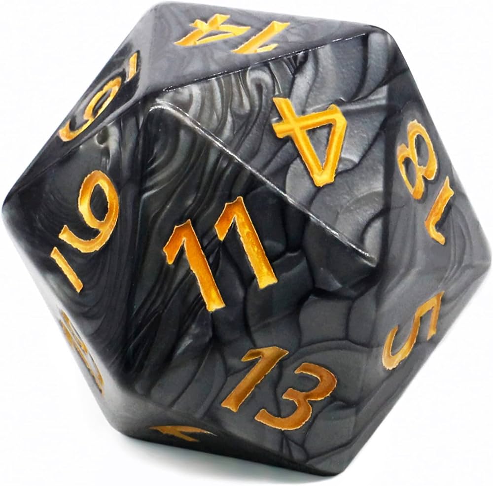 55mm Titan Dice(Black Pearl)