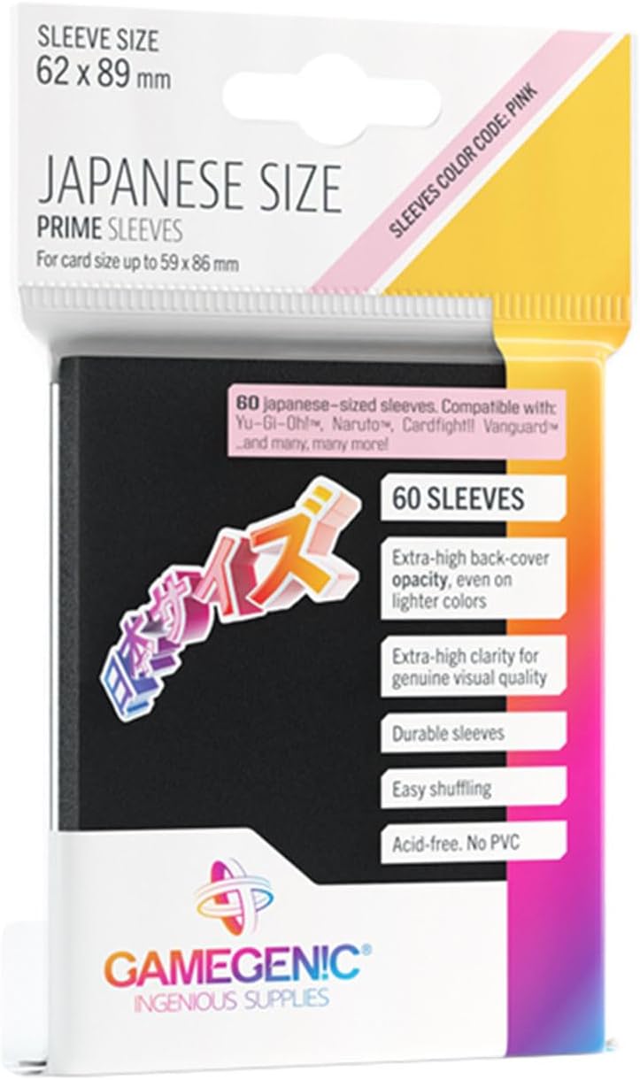 GameGenic: Prime Japanese Sleeves 60 (Black)