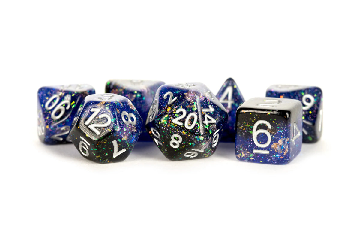 Eternal Blue & Black - 16mm Resin Dice Set