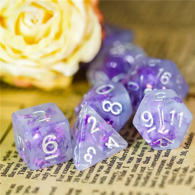 Level Up Dice | Butterfly | Purple Grey