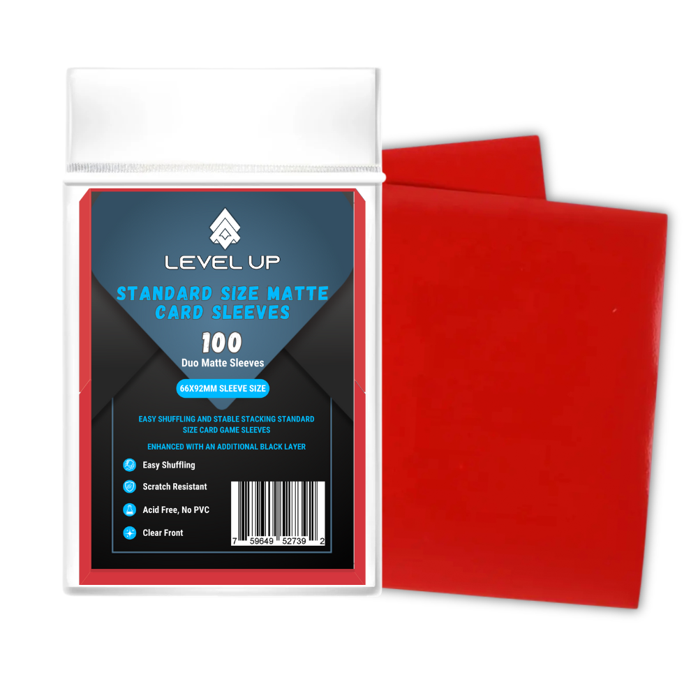 Level Up Sleeves | Standard Ember Red | Matte Duo