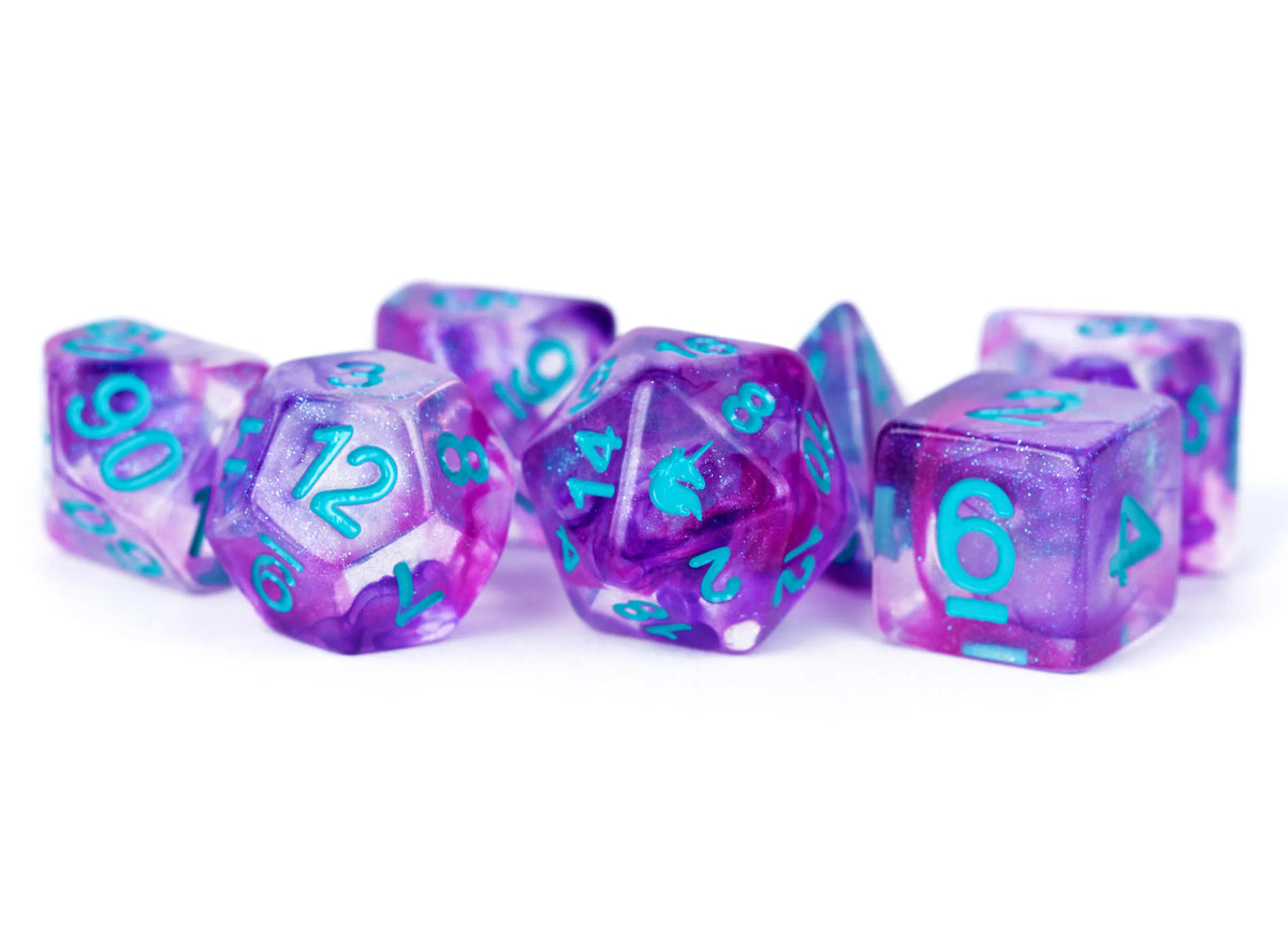 Unicorn Violet Infusion - 16mm Resin Dice Set