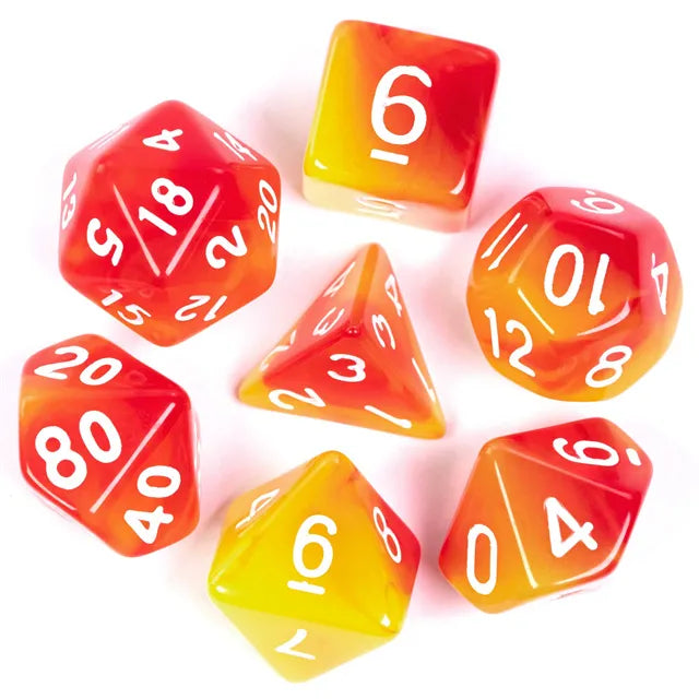 20-Sided Translucent Dice (d20) - Yellow - Dice Game Depot