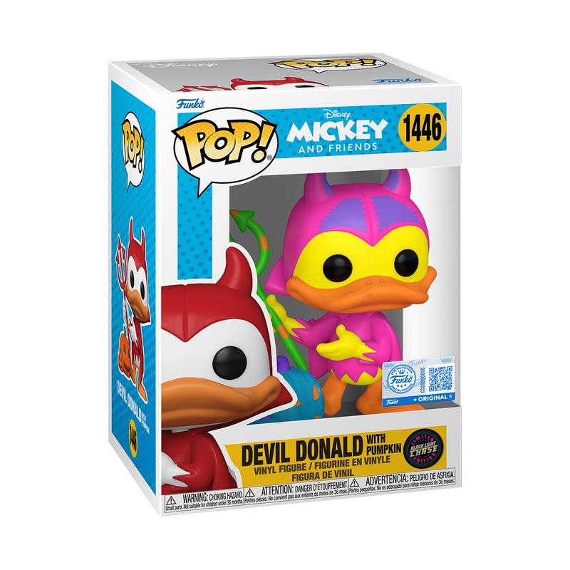 FUNKO POP!: Mickey & Friends - Devil Donald with Pumpkin (Black Light)(CHASE)