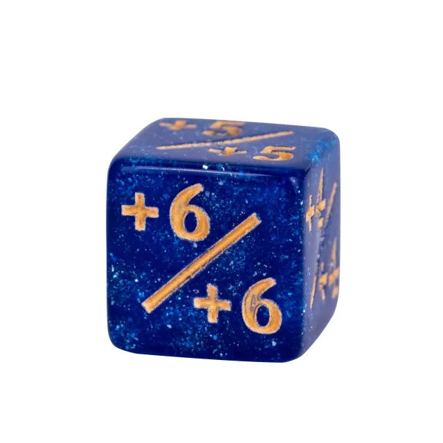 Level Up Dice | D6 12mm Positive Counters | Blue | 10 Dice