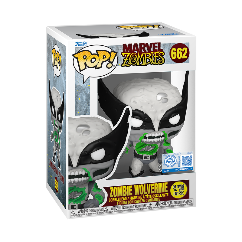 FUNKO POP!: Marvel Zombies - Zombie Wolverine Black & White (Glow) (Special Edition)