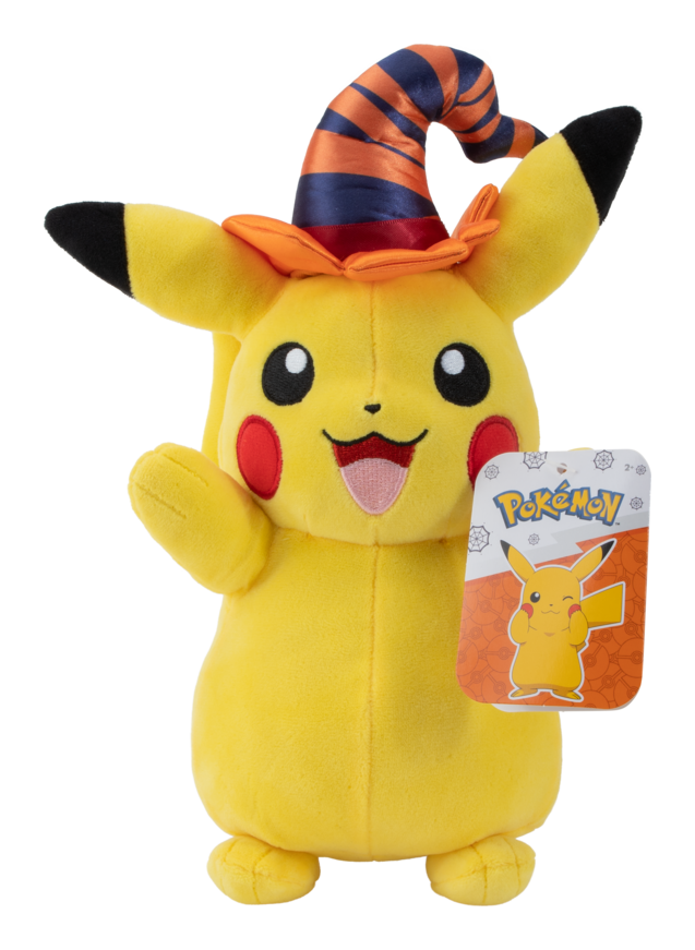 Pokemon 8in Seasonal Plush Pikachu w/ Witch Hat