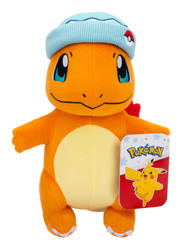 Pokemon 8in Seasonal Plush Charmander w/ Beanie