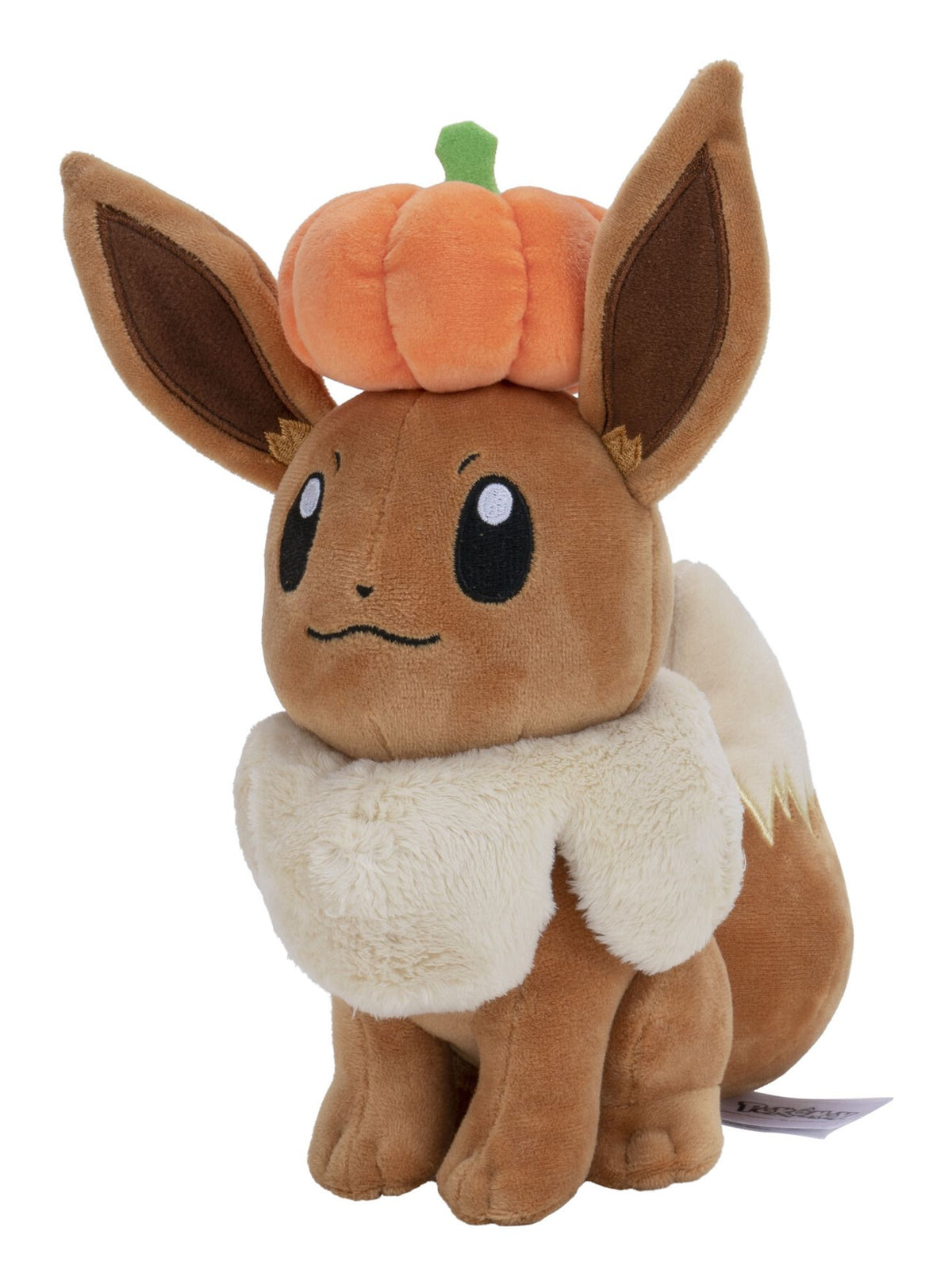 Pokemon 8in Seasonal Plush Eevee w/ Pumpkin Accy