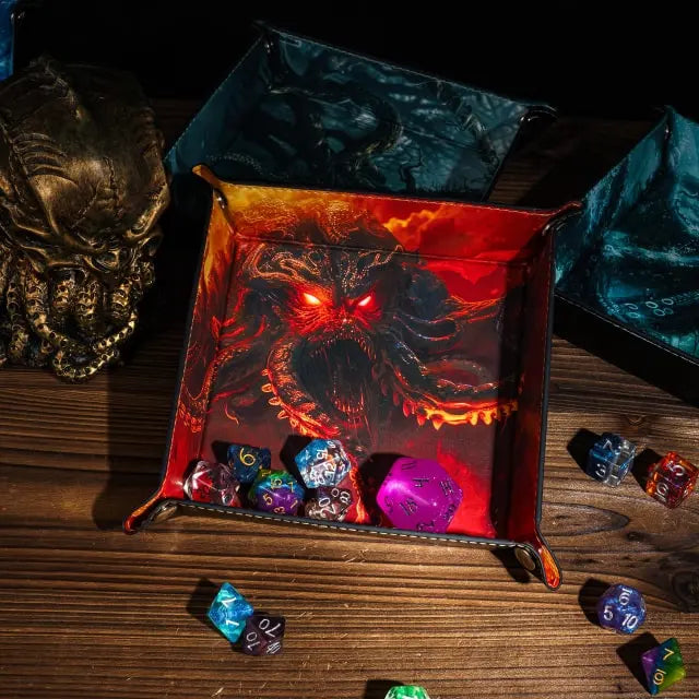 Foldable Dice Tray | Kraken | Red