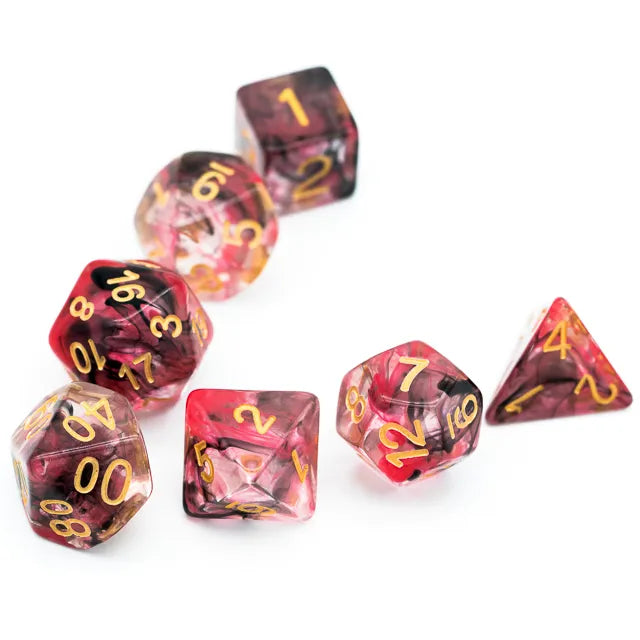 Level Up Dice | Smokey Swirl | Red Black