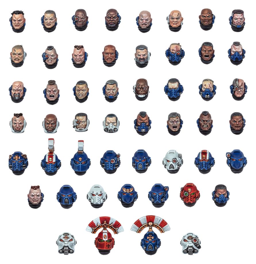 Warhammer 40K: SPACE MARINES: SPACE MARINE HEADS