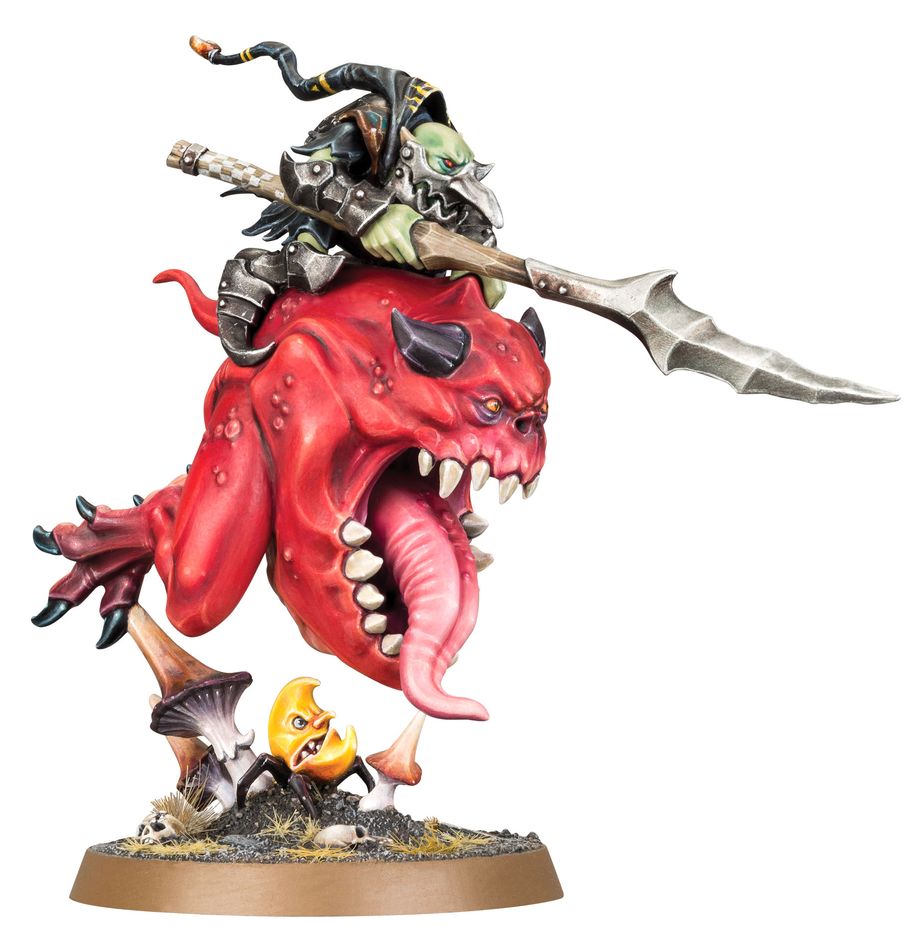 Warhammer Age Of Sigmar: Gloomspite Gitz - Loonboss on Giant Cave Squig