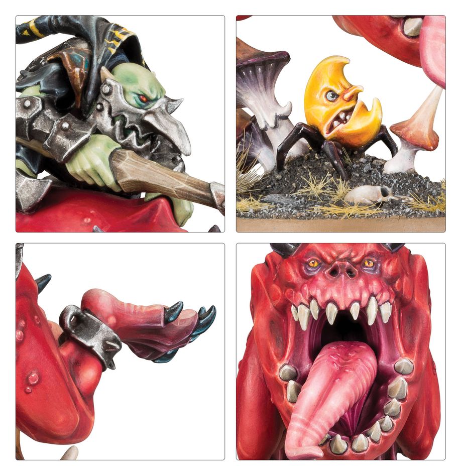 Warhammer Age Of Sigmar: Gloomspite Gitz - Loonboss on Giant Cave Squig