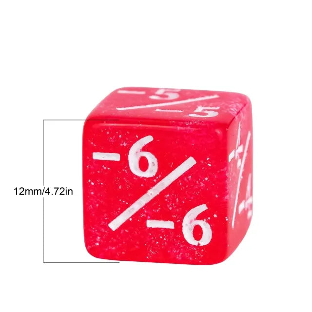 Level Up Dice | D6 12mm Negative Counters | Pink | 10 Dice