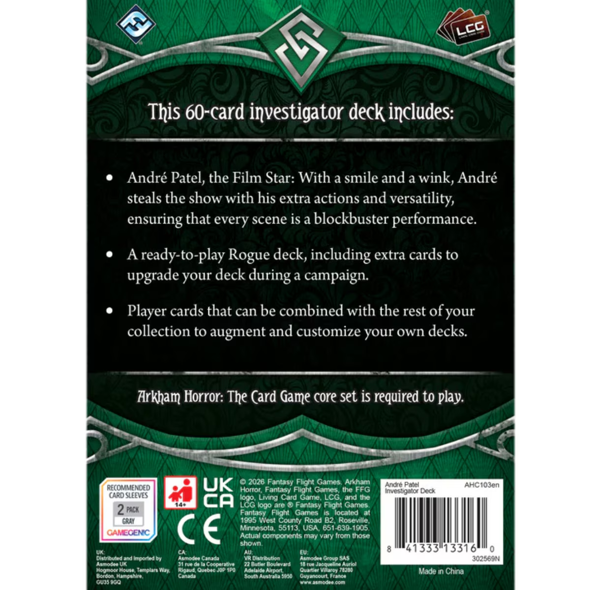 Arkham Horror LCG - André Patel Investigator Deck