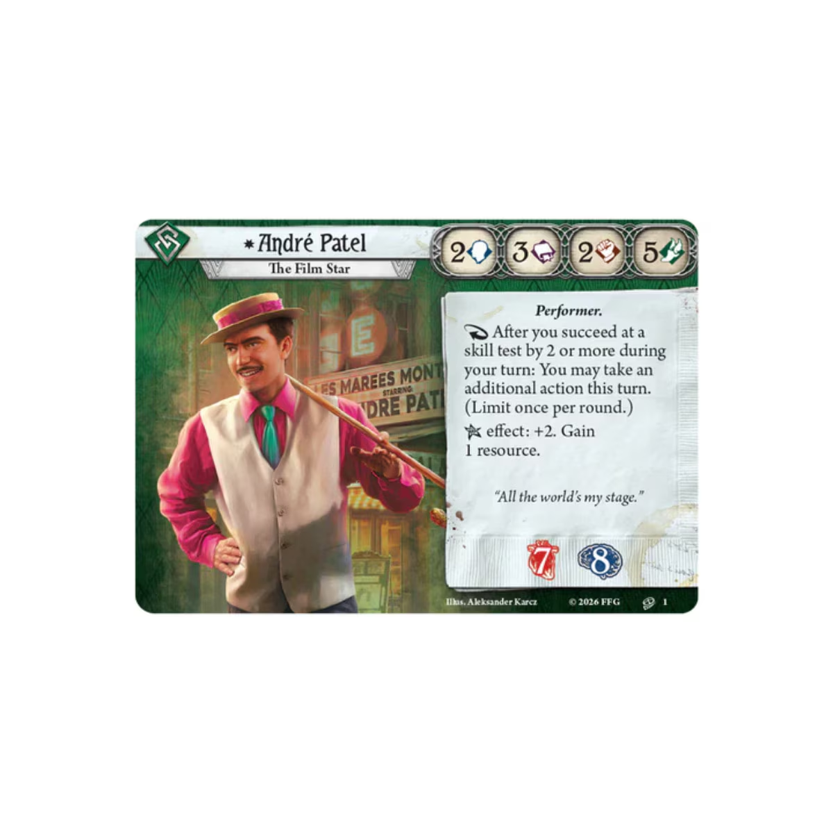 Arkham Horror LCG - André Patel Investigator Deck
